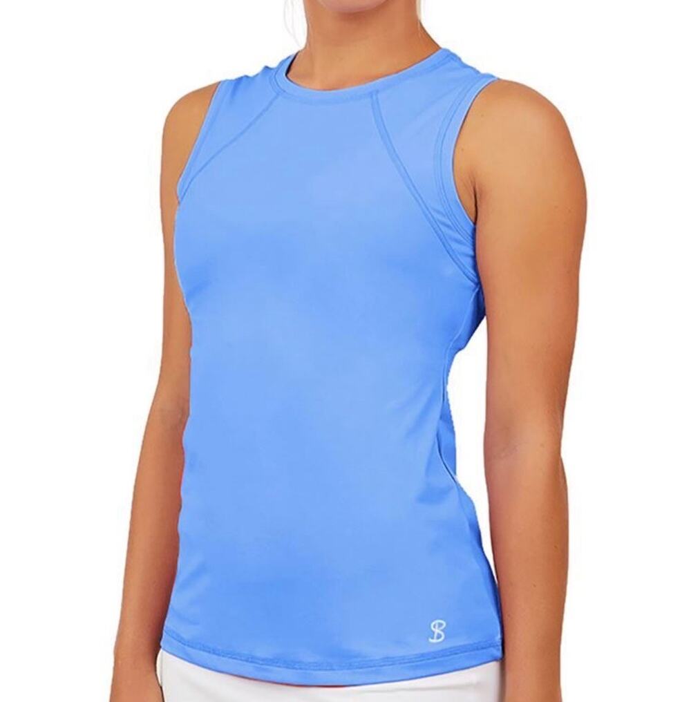 Sofibella Women's Performance Tennis Tank Top Blue Size Small